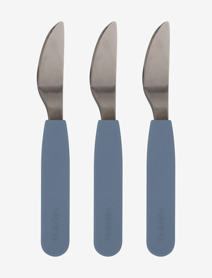 Silic Knife 3-Pack - Powder Blue Home Meal Time Cutlery Sininen Filibabba