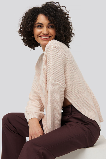 Trendyol Bike Collar Slit Sweater - Pink