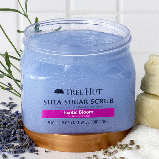 Shea Sugar Scrub Exotic Bloom, 510 g Tree Hut Vartalokuorinnat
