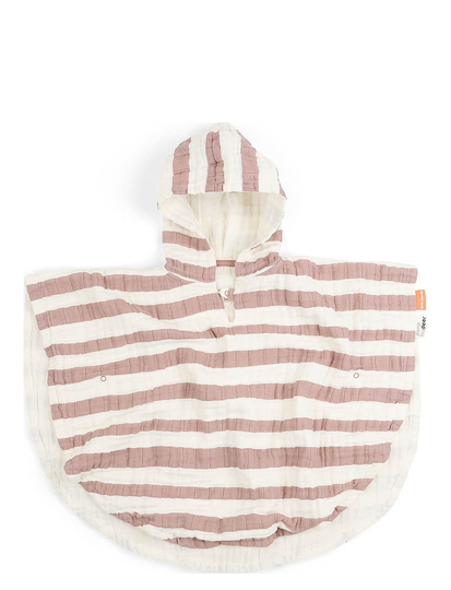 Bath Poncho Gots Stripes Home Bath Time Bath Poncho Monivärinen/Kuvioitu D By Deer