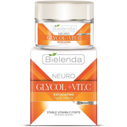 Bielenda NEURO GLICOL + VIT. C exfoliating face cream - correcto