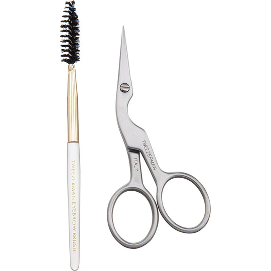 Tweezerman Brow Shaping Scissors & Brush, Tweezerman Kulmakarvat