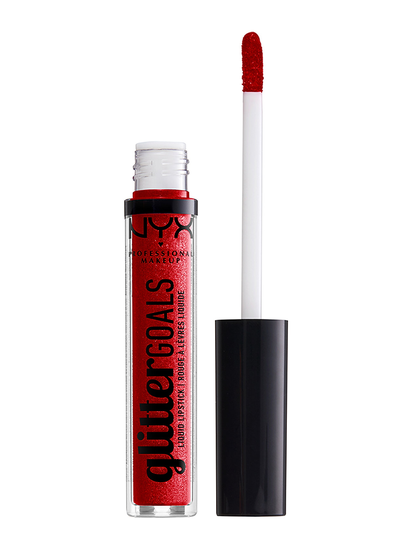 Glitter Goals Liquid Lipstick Huulikiilto Meikki Punainen NYX PROFESSIONAL MAKEUP