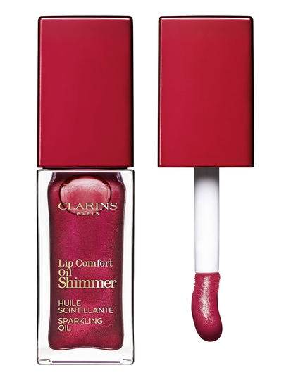 Lip Comfort Oil Shimmer Huulikiilto Meikki Punainen Clarins