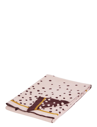Striktæppe Happy Dots Pudder Home Sleep Time Blankets & Quilts Vaaleanpunainen D By Deer