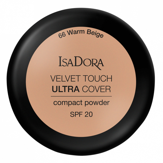 IsaDora Velvet Touch Ultra Cover Compact Power SPF 20 66 Warm Beige