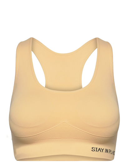 Rib Seamless Bra Lingerie Bras & Tops Sports Bras - ALL Oranssi Stay In Place
