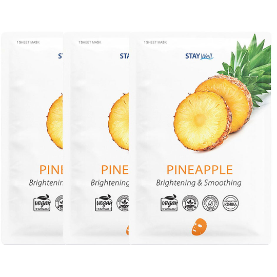 Vegan Sheet Mask Pineapple, Stay Well Kangasnaamiot