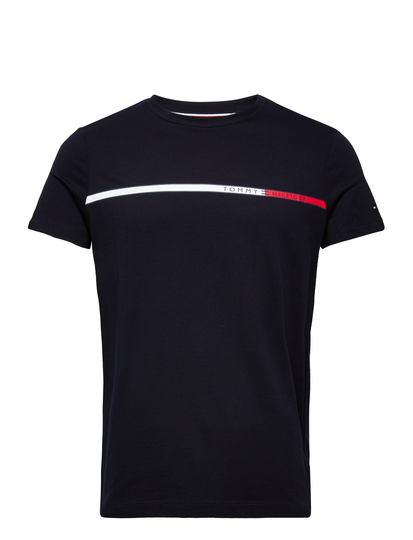 Two T Chest Stripe Tee T-shirts Short-sleeved Sininen Tommy Hilfiger