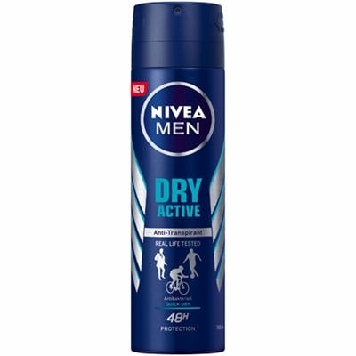Nivea Deospray 150ml Miehille Dry Activeille
