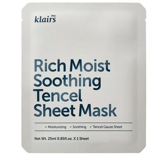 Rich Moist Soothing Tencel Sheet Mask, 25 ml Klairs Kasvonaamiot