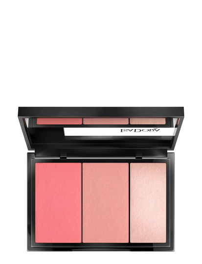Blush Trio 3-In-1 Palette Beauty WOMEN Makeup Face Blush Coral IsaDora