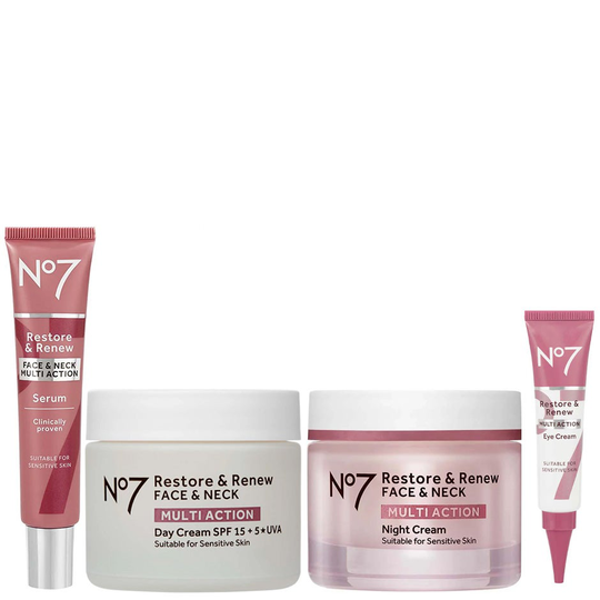 No7 Age-Defying Skincare Regime - Restore & Renew, No7 Kasvojen hoito
