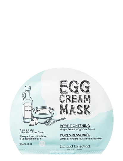 Too Cool For School Egg Cream Mask Pore Tightening Beauty WOMEN Skin Care Face Face Masks Sheet Mask Nude Too Cool For School