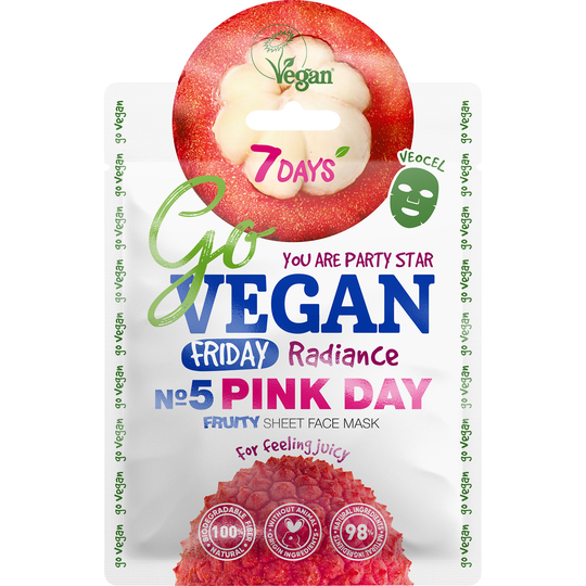 7DAYS Beauty GO VEGAN Facemask PINK DAY Friday 25 g