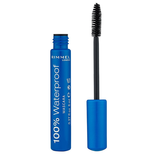 100% Waterproof Mascara, Rimmel London Vedenkestävä ripsiväri
