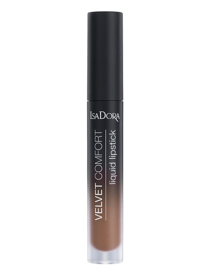 Velvet Comfort Liquid Lipstick Cool Brown Huulikiilto Meikki Ruskea IsaDora