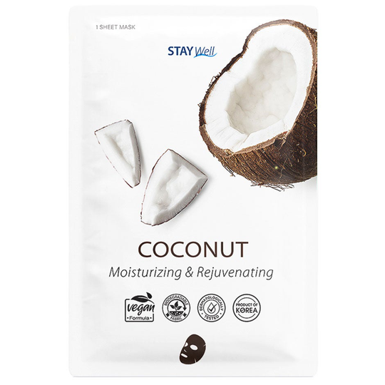 Vegan Sheet Mask Coconut, Stay Well Kasvonaamiot