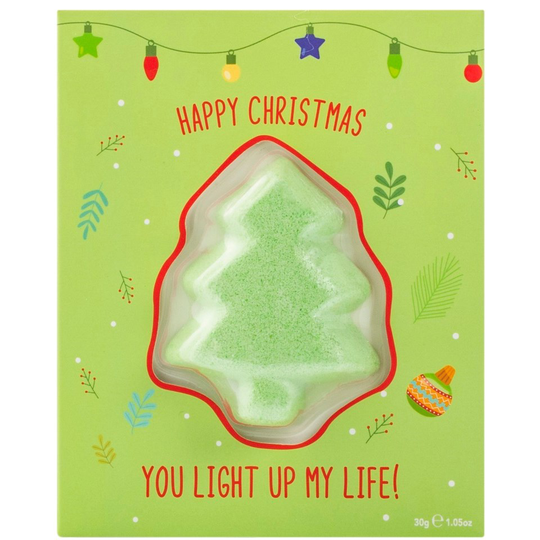 BubbleT Fizzer Card Christmas Tree "You Light Up My Life"