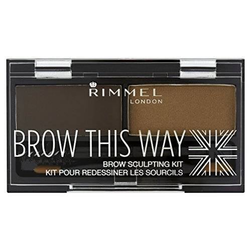 Rimmel Brow This Way Eyebrow Sculpting Kit -kulmien muotoilupakkaus silmänympärysvarjo ruskea