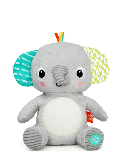 Hug-A-Bye Baby™ Musikalsk Elefant-Plysdyr Med Lys Toys Baby Toys Activity Toys Harmaa Bright Starts