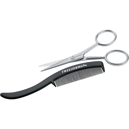 Tweezerman Moustache Scissors With Comb, Tweezerman Parta & Viikset