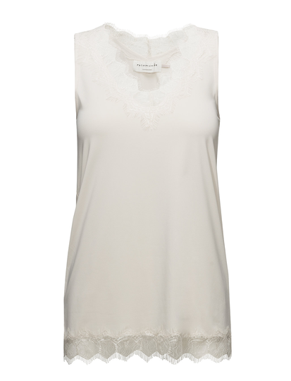 Top T-shirts & Tops Sleeveless Valkoinen Rosemunde