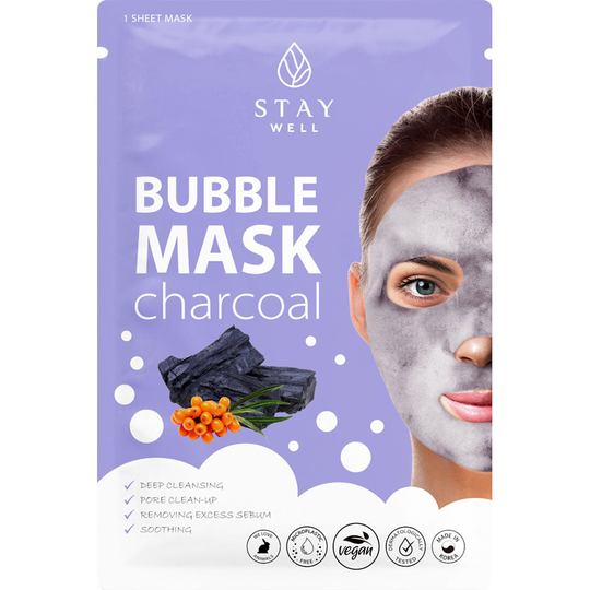Deep Cleansing Bubble Mask Charcoal, Stay Well Kasvonaamiot