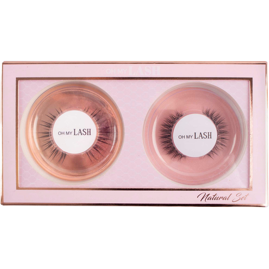 Oh My Lash Faux Mink Strip Lashes Natural Set 2Pc (2 X Lashes)