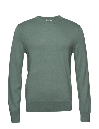 M. Cotton Merino Sweater Neulepaita Pyöreä Kaula-aukko Vihreä Filippa K
