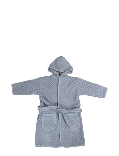 Bathrobe - Zigzag Powder Blue 3-4 Years Aamutakki Kylpytakki Sininen Filibabba