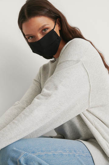 NA-KD Accessories 2-pack Solid Flat masks - Black