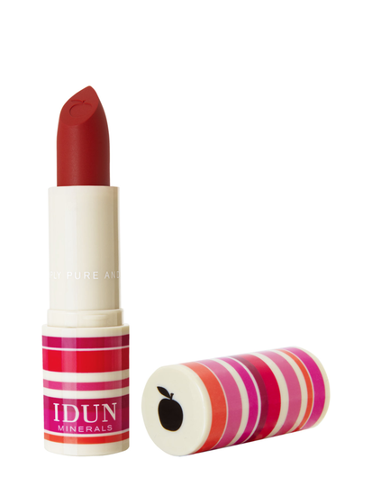 Matte Lipstick Jordgubb Huulipuna Meikki Punainen IDUN Minerals
