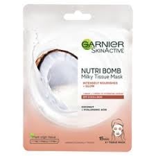 Garnier Nutri Bomb Maitomainen Sheet Mask Kookos ja hyaluronihappo 28G