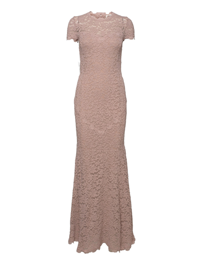 Dress Ss Maksimekko Juhlamekko Beige Rosemunde