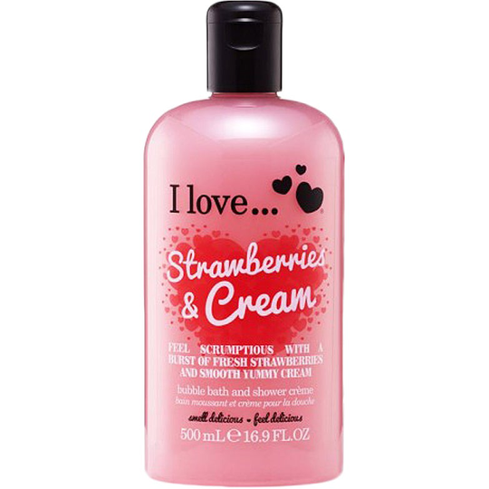I Love... Strawberries & Milkshake Bath & Shower Crème, 500 ml I love… Suihku- ja kylpytuotteet