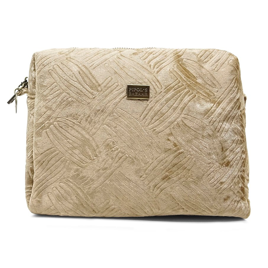 PIPOL BAZAAR Crissa Velvet Shimmer Cosmetic Bag Medium