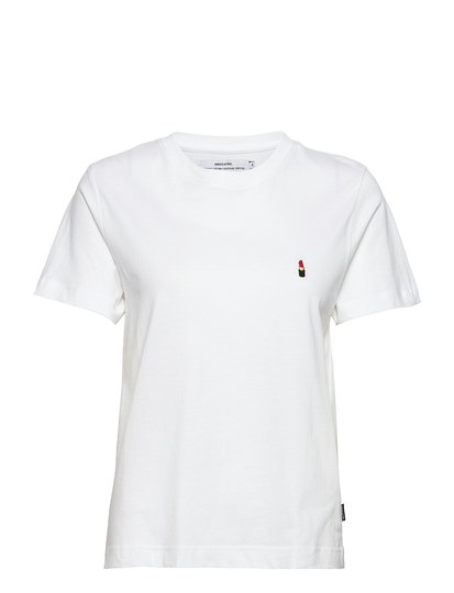 T-Shirt Mysen Lipstick T-shirts & Tops Short-sleeved Valkoinen DEDICATED