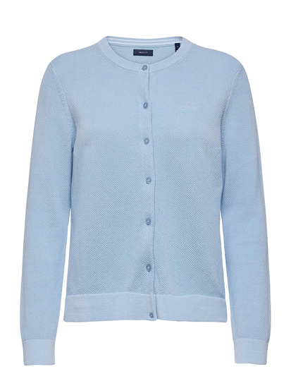 Cotton Pique Cardigan Neuletakki Sininen GANT