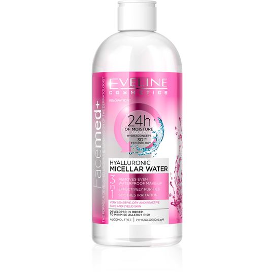 Eveline Cosmetics Facemed+ Hyalluronic Micellar Water 400 ml