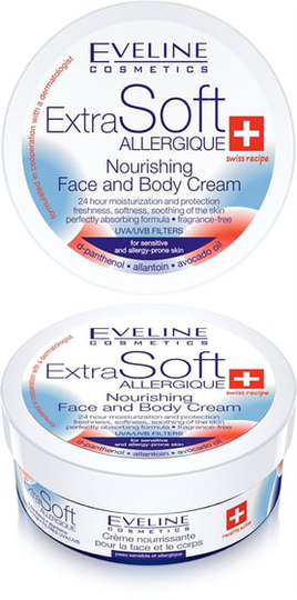 Eveline Soft Ravitseva kasvo- ja vartalovoide herkälle iholle 200ml