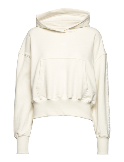Back Two T Monogram Hoodie Huppari Valkoinen Calvin Klein Jeans