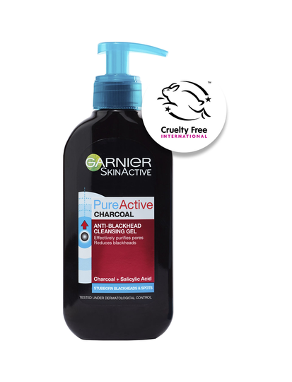 Skinactive Pure Active Charcoal Blackhead Cleansing Gel Beauty WOMEN Skin Care Face Cleansers Cleansing Gel Nude Garnier