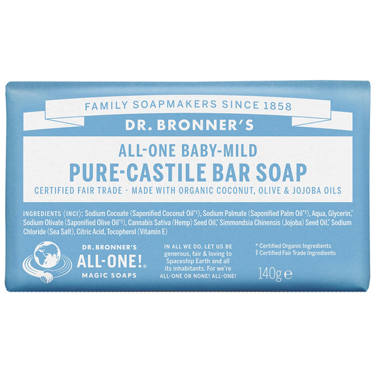 Magic Soaps All-One Hemp Unscented Baby-Mild, 140 g Dr. Bronner's Suihku- ja kylpytuotteet