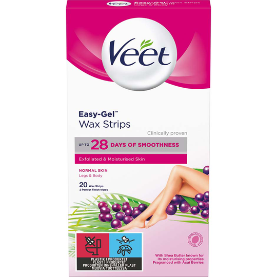 Veet EasyGrip Ready-to-Use Wax Strips, Veet Karvanpoisto