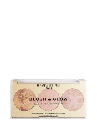 Revolution Pro Blush & Glow Palette Peach Glow Beauty WOMEN Makeup Face Blush Revolution PRO