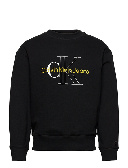 Two T Monogram Crew Neck Svetari Collegepaita Musta Calvin Klein Jeans