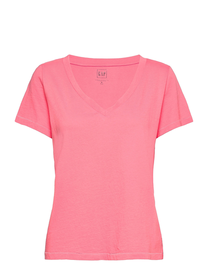 100% Organic Cotton Vintage V-Neck T-Shirt T-shirts & Tops Short-sleeved Vaaleanpunainen GAP