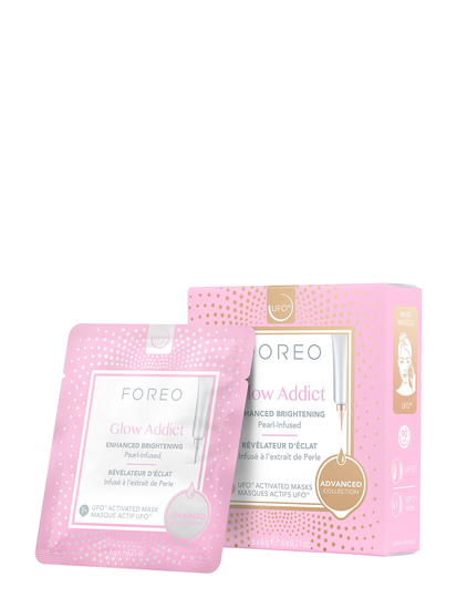Ufo Masks Glow Addict X 6 Beauty WOMEN Skin Care Face Face Masks Sheet Mask Vaaleanpunainen Foreo