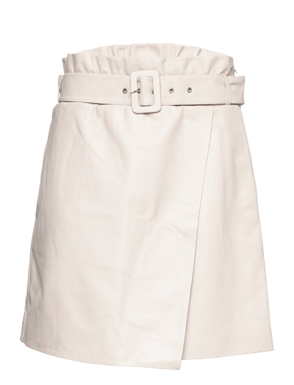 Leith Leather Skirt Lyhyt Hame Kermanvärinen Dante6